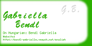 gabriella bendl business card